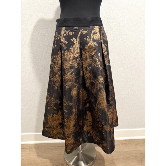 WHBM Women Fancy Metallic Jacquard Full Midi Skirt in Size 14 NEW NWT MSRP $160 - Picture 7 of 10
